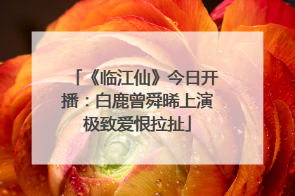 《临江仙》今日开播：白鹿曾舜晞上演极致爱恨拉扯