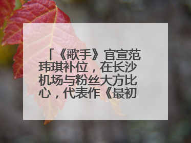 《歌手》官宣范玮琪补位，在长沙机场与粉丝大方比心，代表作《最初的梦想》
