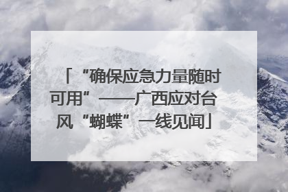 “确保应急力量随时可用”——广西应对台风“蝴蝶”一线见闻