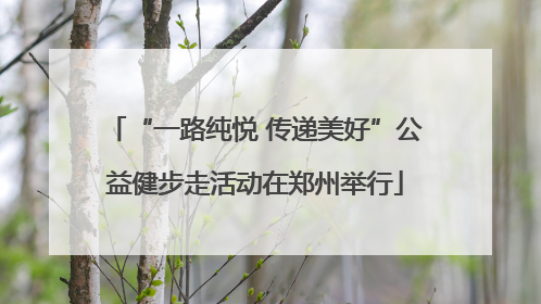 “一路纯悦 传递美好”公益健步走活动在郑州举行