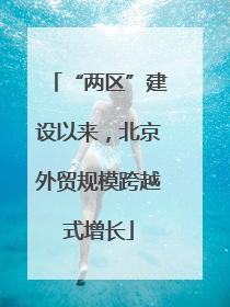 “两区”建设以来，北京外贸规模跨越式增长