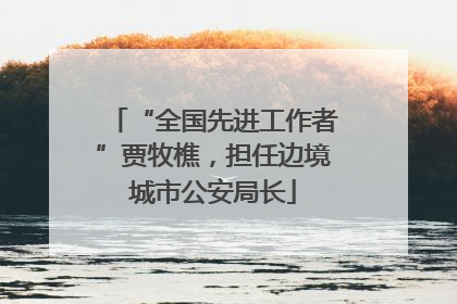 “全国先进工作者”贾牧樵，担任边境城市公安局长