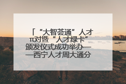 “大智荟通”人才π对暨“人才绿卡”颁发仪式成功举办——西宁人才周大通分会场亮点纷呈