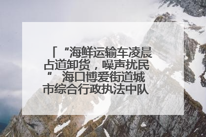 “海鲜运输车凌晨占道卸货，噪声扰民” 海口博爱街道城市综合行政执法中队：将联合交警加强长堤路一带巡逻