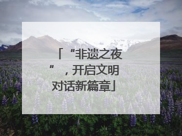 “非遗之夜”，开启文明对话新篇章