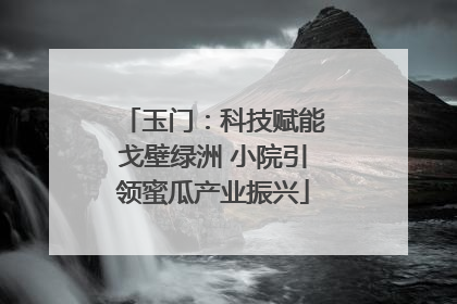 玉门：科技赋能戈壁绿洲 小院引领蜜瓜产业振兴