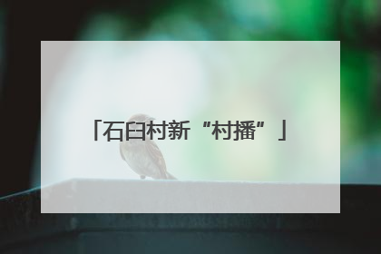 石臼村新“村播”