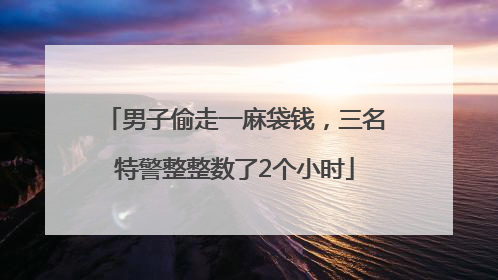 男子偷走一麻袋钱，三名特警整整数了2个小时