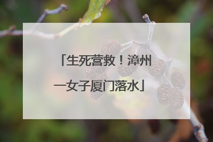 生死营救！漳州一女子厦门落水