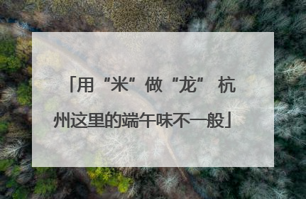 用“米”做“龙” 杭州这里的端午味不一般