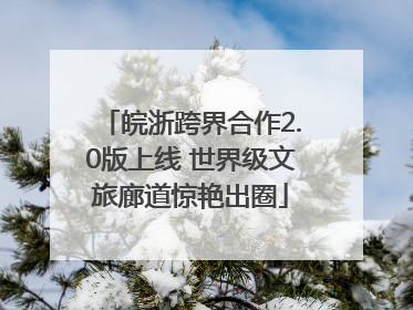 皖浙跨界合作2.0版上线 世界级文旅廊道惊艳出圈