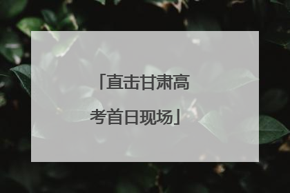 直击甘肃高考首日现场