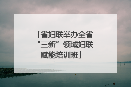 省妇联举办全省“三新”领域妇联赋能培训班
