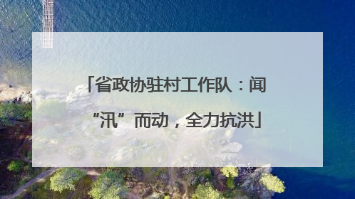 省政协驻村工作队：闻“汛”而动，全力抗洪