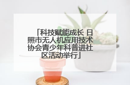 科技赋能成长 日照市无人机应用技术协会青少年科普进社区活动举行