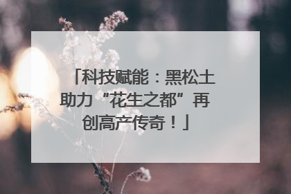 科技赋能：黑松土助力“花生之都”再创高产传奇！