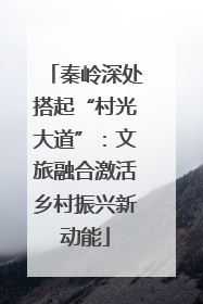 秦岭深处搭起“村光大道”：文旅融合激活乡村振兴新动能