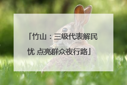 竹山：三级代表解民忧 点亮群众夜行路