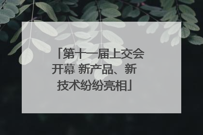 第十一届上交会开幕 新产品、新技术纷纷亮相