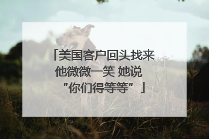 美国客户回头找来 他微微一笑 她说“你们得等等”