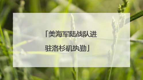 美海军陆战队进驻洛杉矶执勤