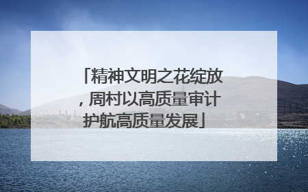 精神文明之花绽放，周村以高质量审计护航高质量发展