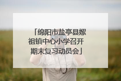 绵阳市盐亭县嫘祖镇中心小学召开期末复习动员会