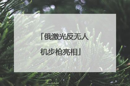 俄激光反无人机步枪亮相