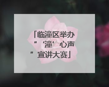 临潼区举办“‘潼’心声”宣讲大赛