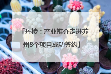 丹棱：产业推介走进苏州8个项目成功签约