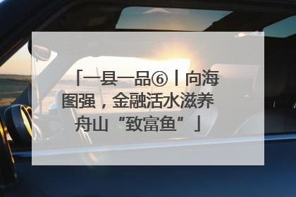 一县一品⑥丨向海图强，金融活水滋养舟山“致富鱼”
