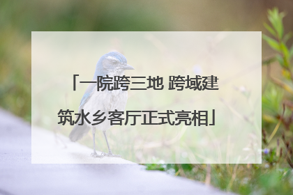 一院跨三地 跨域建筑水乡客厅正式亮相