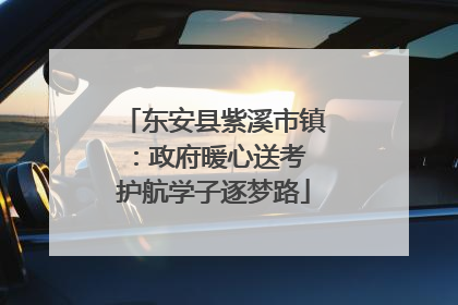 东安县紫溪市镇：政府暖心送考 护航学子逐梦路