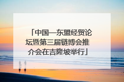 中国—东盟经贸论坛暨第三届链博会推介会在吉隆坡举行