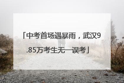 中考首场遇暴雨，武汉9.85万考生无一误考