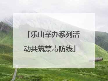 乐山举办系列活动共筑禁毒防线