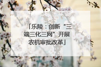 乐陵：创新“三端三化三网”开展农机审批改革