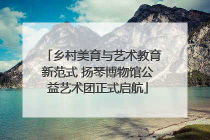 乡村美育与艺术教育新范式 扬琴博物馆公益艺术团正式启航