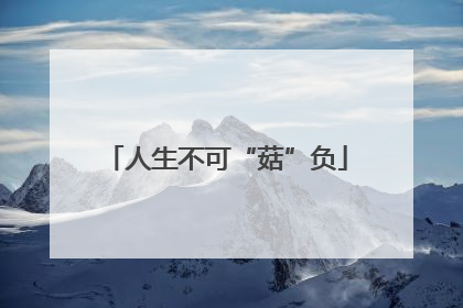 人生不可“菇”负