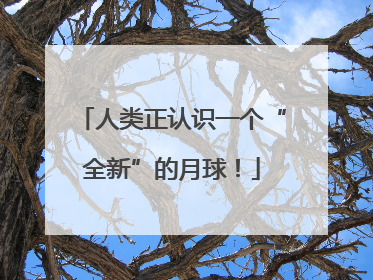 人类正认识一个“全新”的月球！