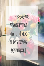 今天鹭岛或有暴雨，市民出行要备好雨具