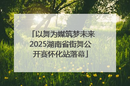 以舞为媒筑梦未来 2025湖南省街舞公开赛怀化站落幕