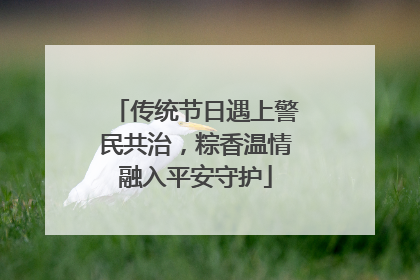 传统节日遇上警民共治，粽香温情融入平安守护