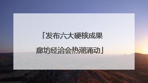 发布六大硬核成果 廊坊经洽会热潮涌动