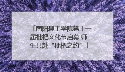 南阳理工学院第十一届枇杷文化节启幕 师生共赴“枇杷之约”