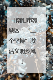 南阳市宛城区：“三个坚持”激活文明乡风