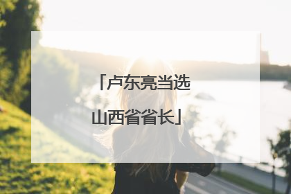 卢东亮当选山西省省长