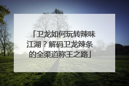 卫龙如何玩转辣味江湖？解码卫龙辣条的全渠道称王之路