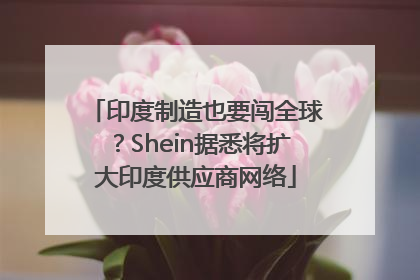 印度制造也要闯全球？Shein据悉将扩大印度供应商网络