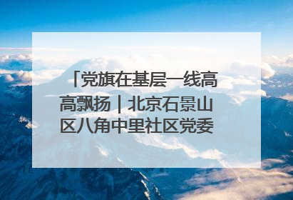党旗在基层一线高高飘扬｜北京石景山区八角中里社区党委：用脚步丈量民生